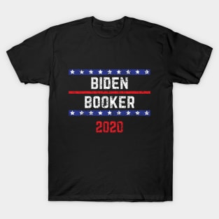 Joe Biden 2020 and Cory Booker on the One Ticket. Biden Booker 2020 Vintage Distressed T-Shirt